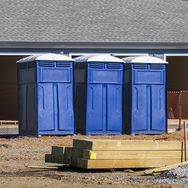 how often are the porta potties cleaned and serviced during a rental period in Old Hundred